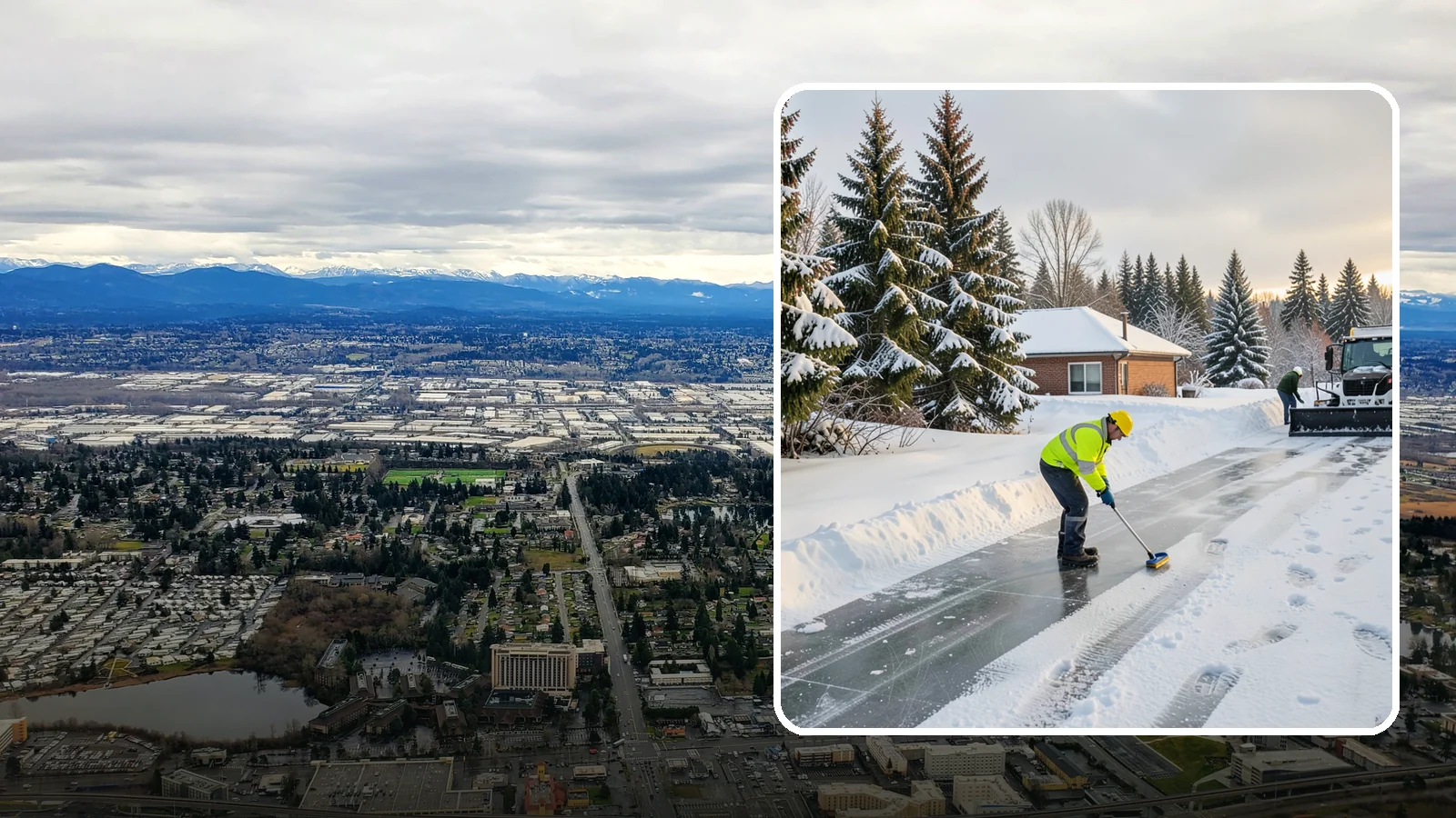 Ice Control in SeaTac, King County, WA - Proactive ice control stops slick surfaces from forming instead of scrambling to treat them after someone slips.