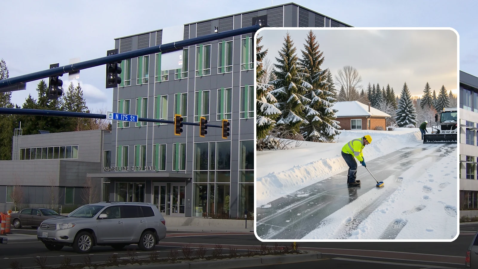 Ice Control in Shoreline, King County, WA - Proactive ice control stops slick surfaces from forming instead of scrambling to treat them after someone slips.