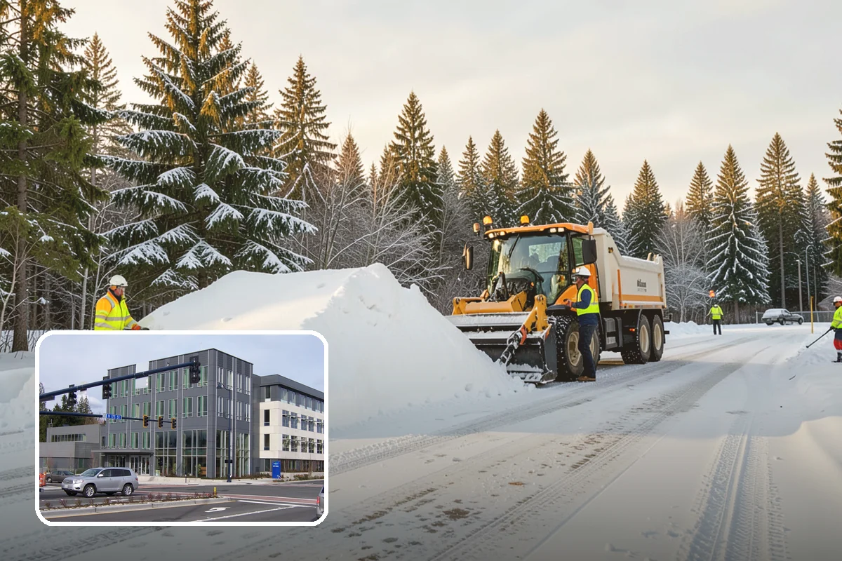 Ice Control in Shoreline, King County, WA - Breaks the ice-to-pavement bond before it can set
