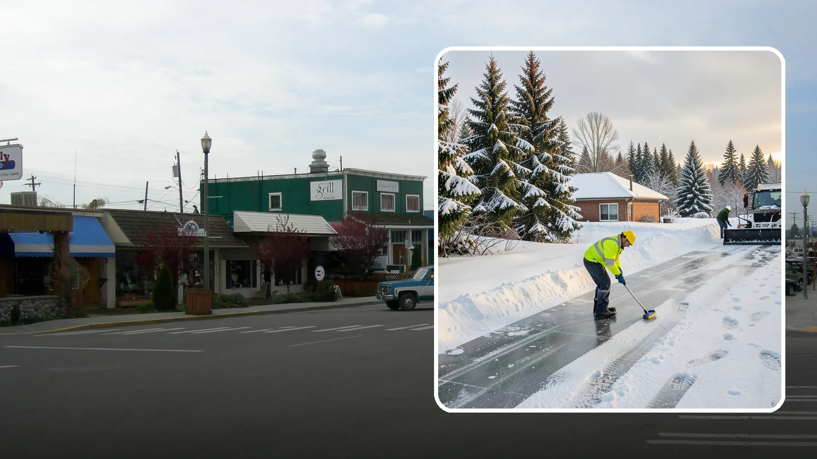 Ice Control in Stanwood, Snohomish County, WA - Proactive ice control stops slick surfaces from forming instead of scrambling to treat them after someone slips.