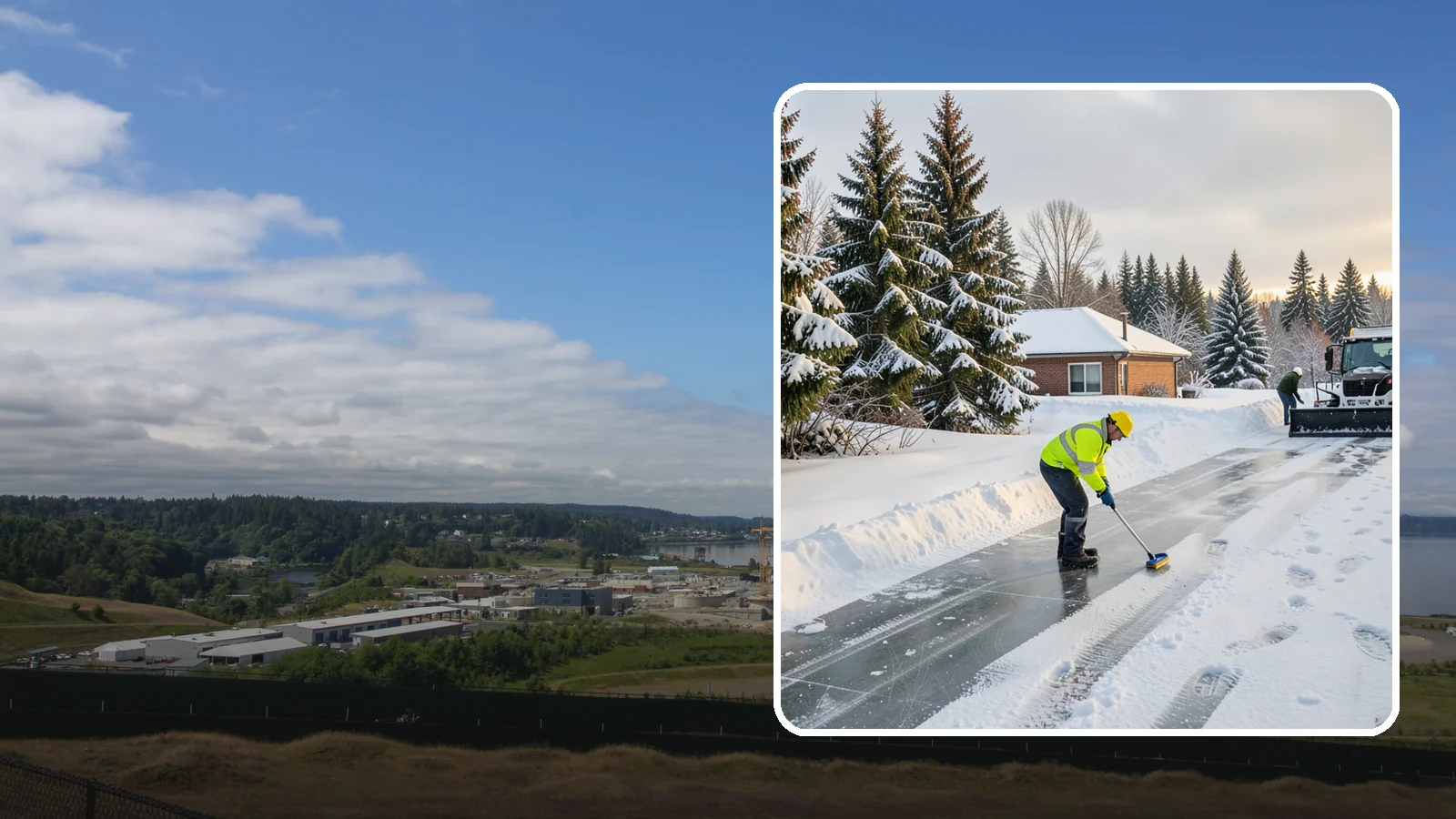 Ice Control in University Place, Pierce County, WA - Proactive ice control stops slick surfaces from forming instead of scrambling to treat them after someone slips.