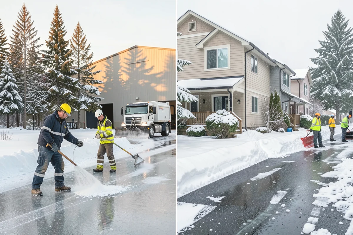 Ice Control in University Place, Pierce County, WA - Read pavement temperature and dew point against the incoming forecast