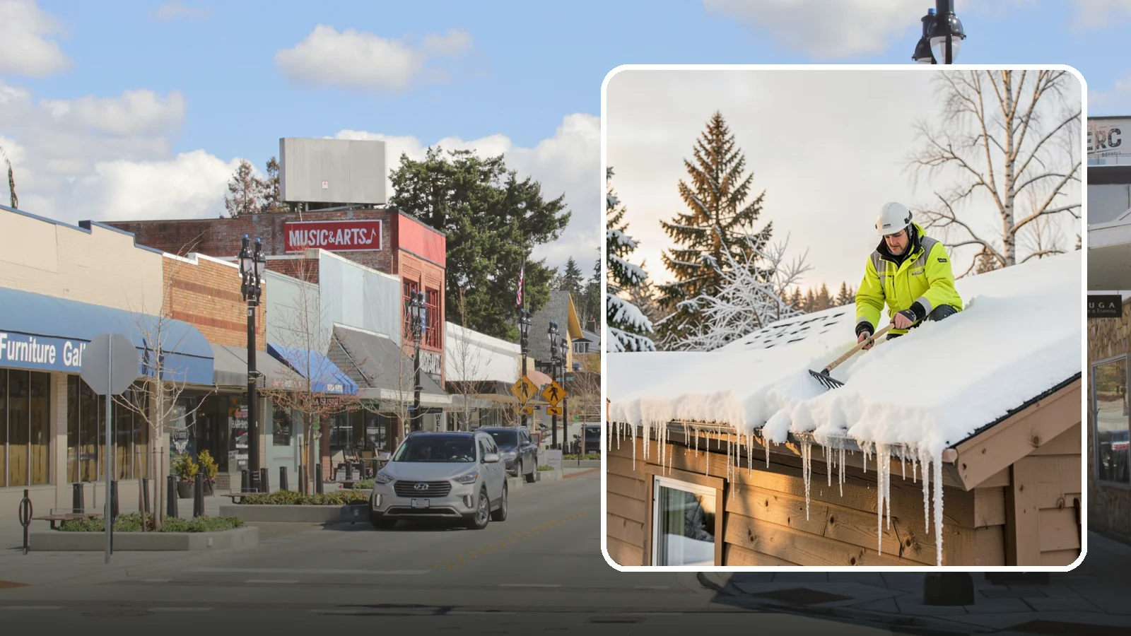 Ice Dam Prevention in Bothell, King County, WA - We take proactive steps to keep ice dams from forming so you avoid the leaks they cause.