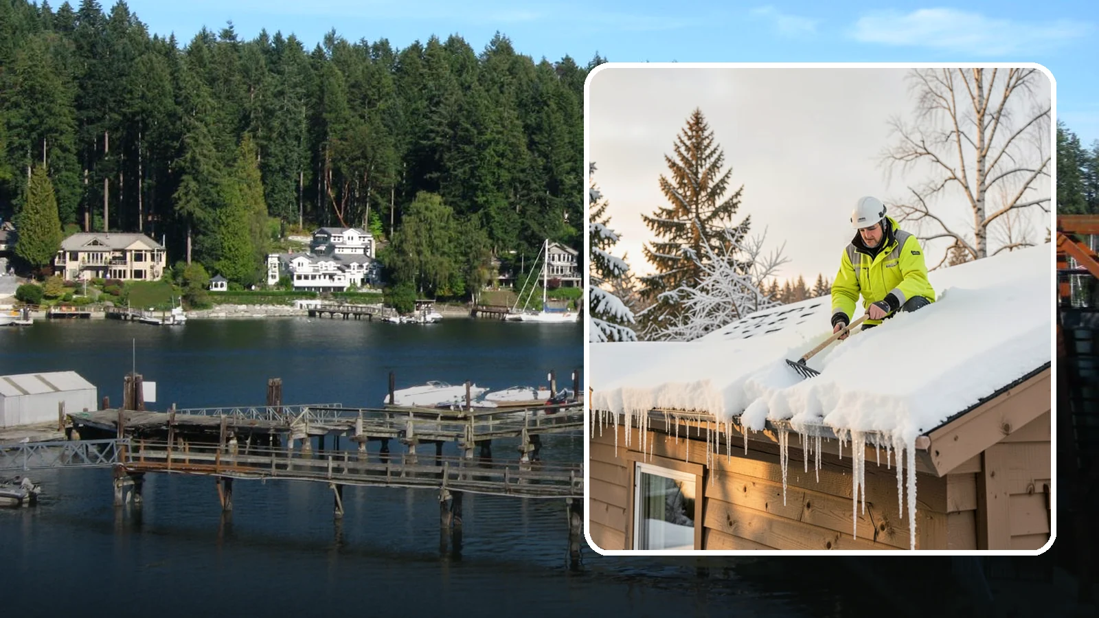 Ice Dam Prevention in Gig Harbor, Pierce County, WA - We take proactive steps to keep ice dams from forming so you avoid the leaks they cause.