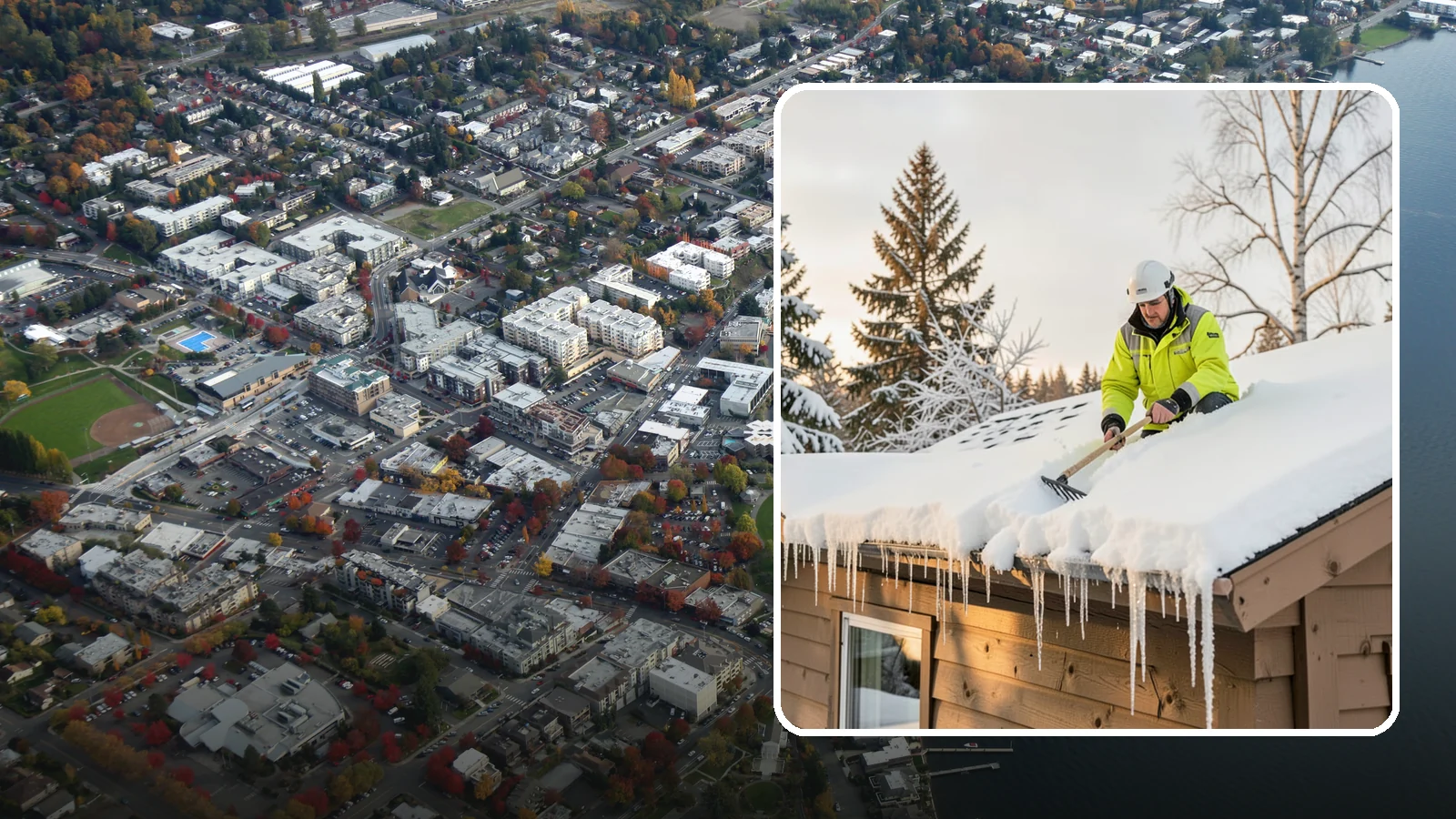 Ice Dam Prevention in Kirkland, King County, WA - We take proactive steps to keep ice dams from forming so you avoid the leaks they cause.