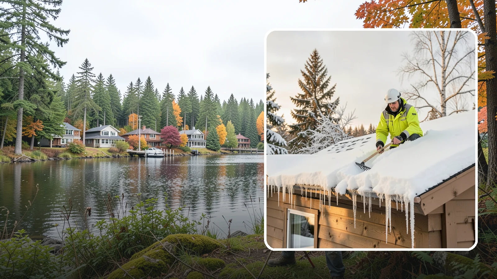 Ice Dam Prevention in La Conner, Skagit County, WA - We take proactive steps to keep ice dams from forming so you avoid the leaks they cause.