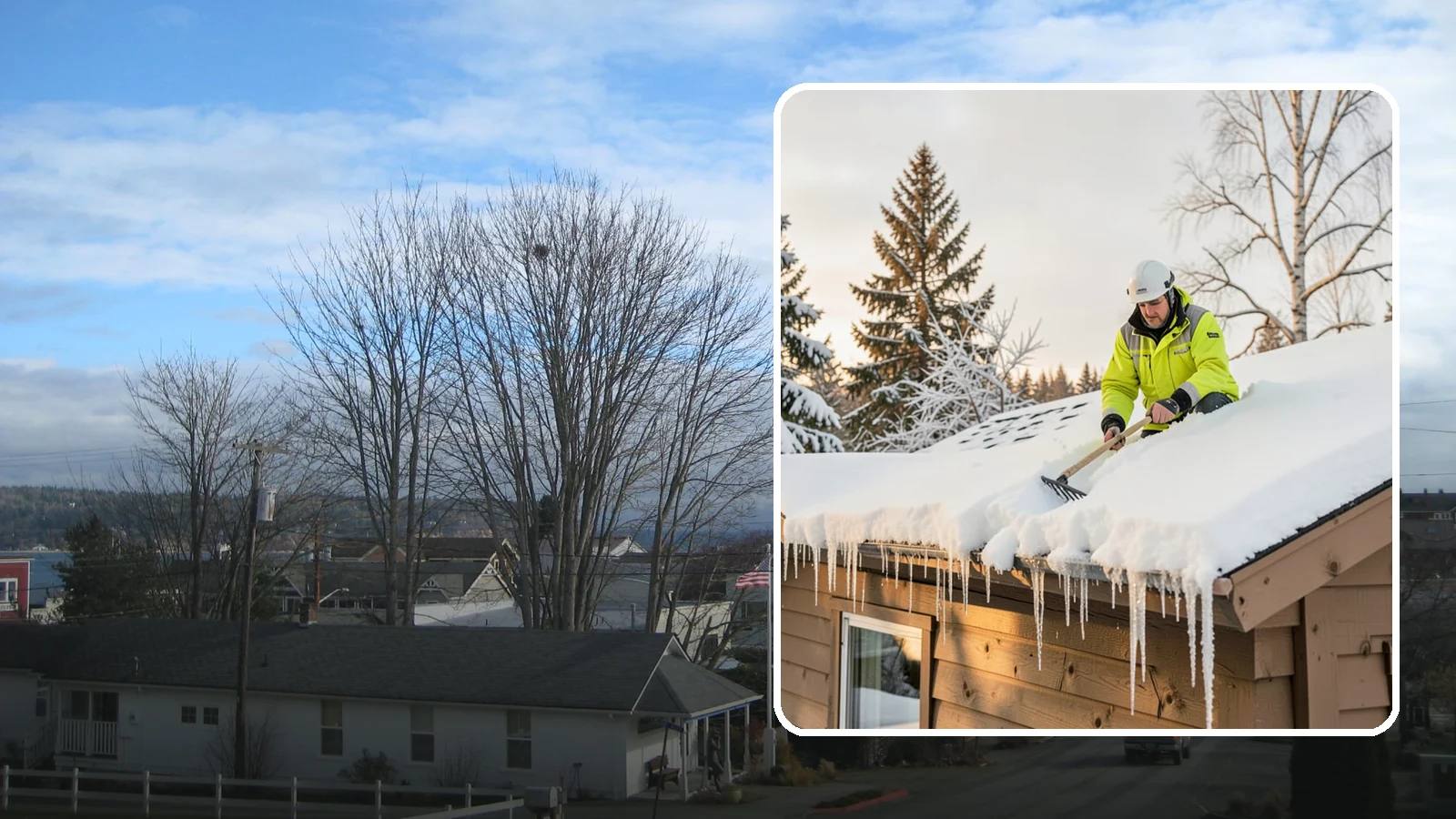 Ice Dam Prevention in Langley, Island County, WA - We take proactive steps to keep ice dams from forming so you avoid the leaks they cause.