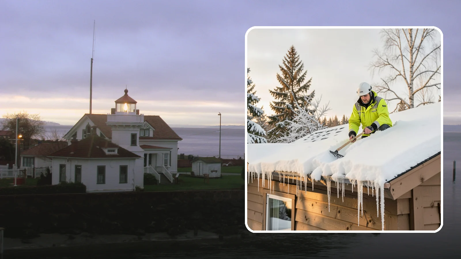Ice Dam Prevention in Mukilteo, Snohomish County, WA - We take proactive steps to keep ice dams from forming so you avoid the leaks they cause.