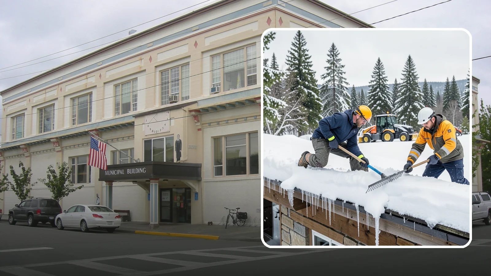 Ice Dam Removal in Anacortes, Skagit County, WA - We remove existing ice dams from roof edges to stop water from backing up under shingles.