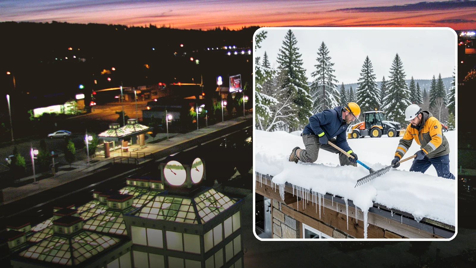 Ice Dam Removal in Auburn, King County, WA - We remove existing ice dams from roof edges to stop water from backing up under shingles.