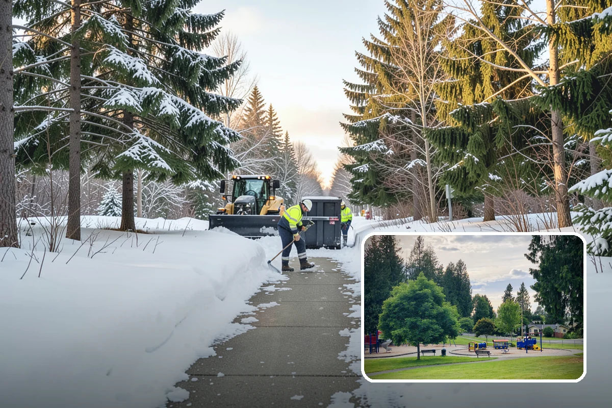 Ice Dam Removal in Bonney Lake, Pierce County, WA - Stops water from backing up under shingles