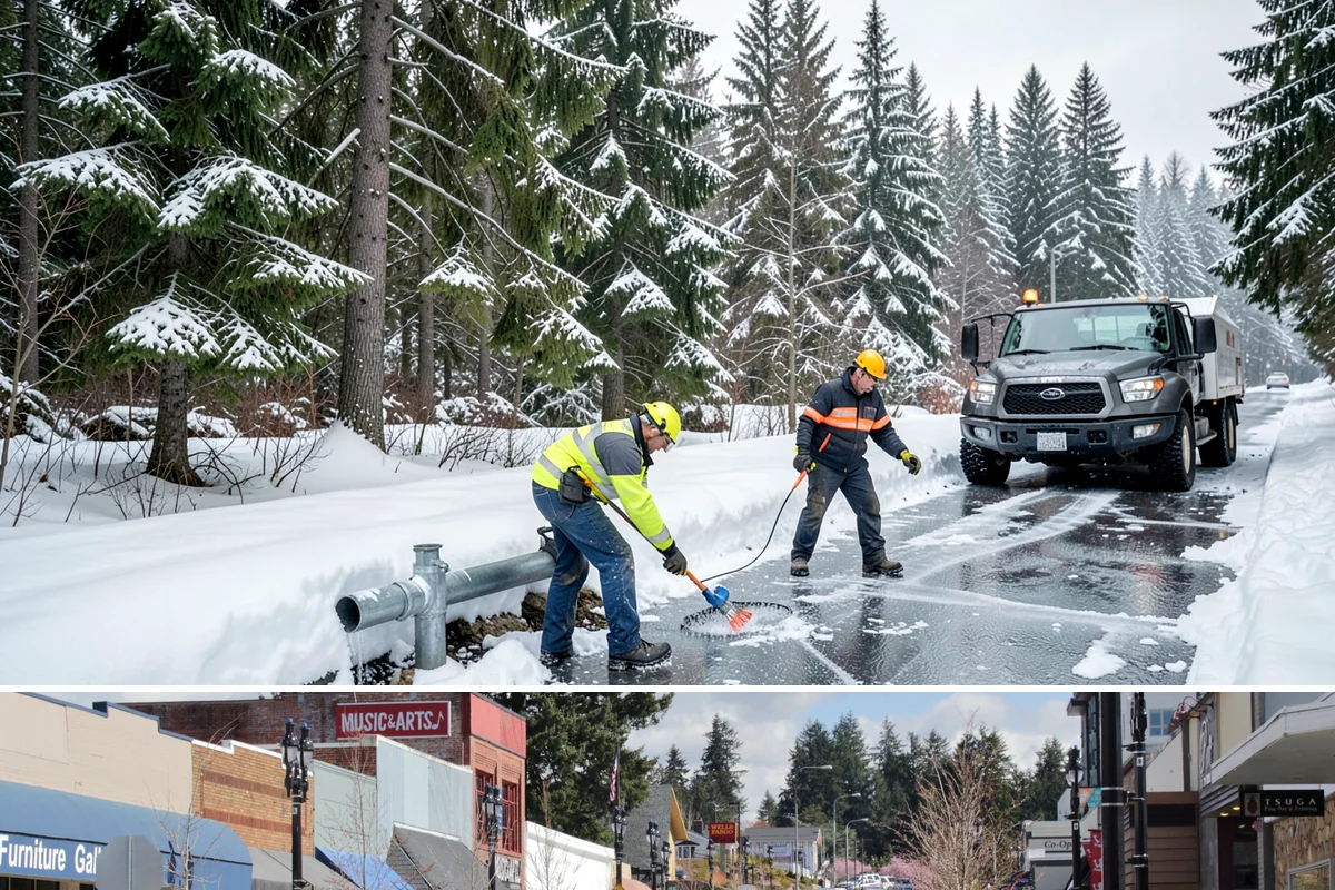 Ice Dam Removal in Bothell, King County, WA - Ice dam removal is needed during and right after freeze-thaw cycles, when melt and refreeze at the eaves trap water behind the...