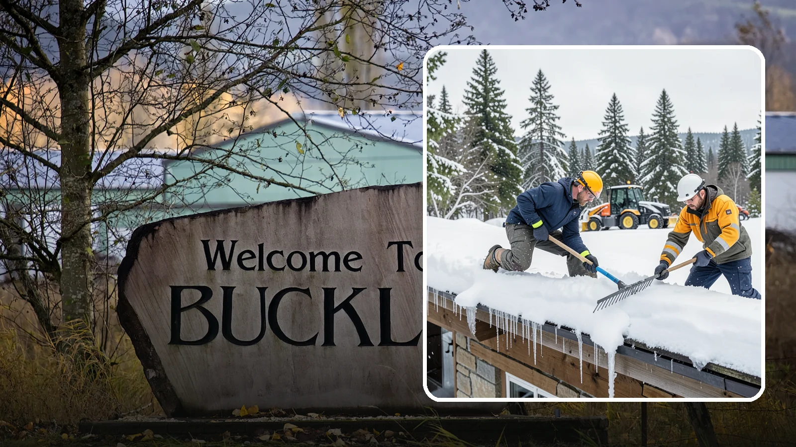 Ice Dam Removal in Buckley, Pierce County, WA - We remove existing ice dams from roof edges to stop water from backing up under shingles.