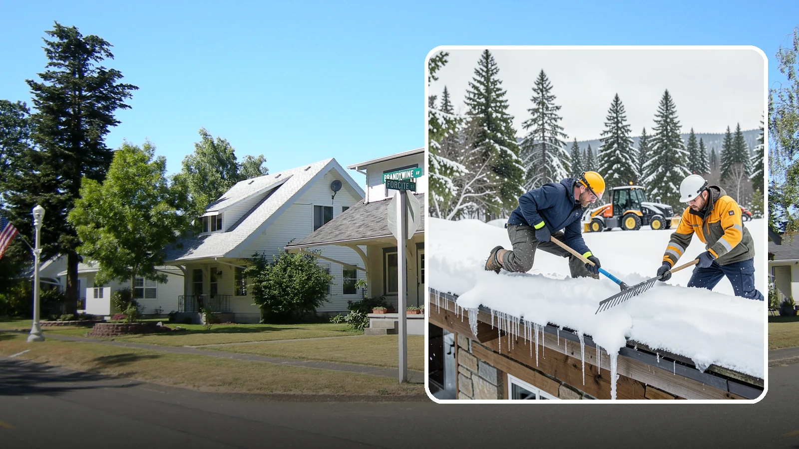 Ice Dam Removal in DuPont, Pierce County, WA - We remove existing ice dams from roof edges to stop water from backing up under shingles.