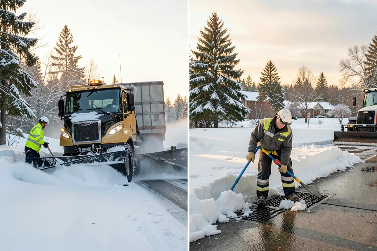 Ice Dam Removal in DuPont, Pierce County, WA - Locate the dam and the trapped water line