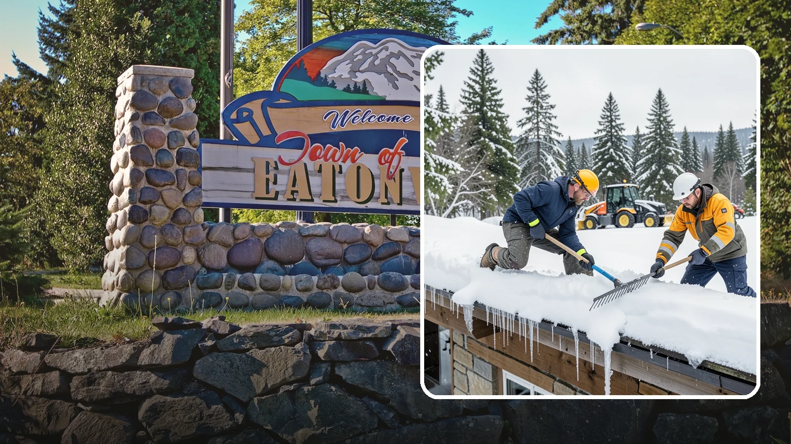 Ice Dam Removal in Eatonville, Pierce County, WA - We remove existing ice dams from roof edges to stop water from backing up under shingles.