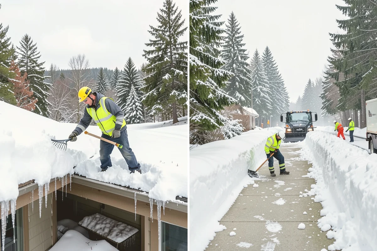 Ice Dam Removal in Edmonds, Snohomish County, WA - Locate the dam and the trapped water line