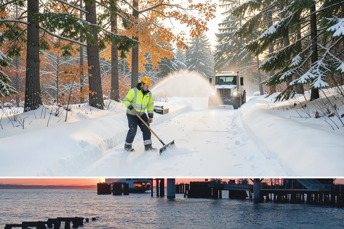 Ice Dam Removal in Edmonds, Snohomish County, WA - Ice dam removal is needed during and right after freeze-thaw cycles, when melt and refreeze at the eaves trap water behind the...