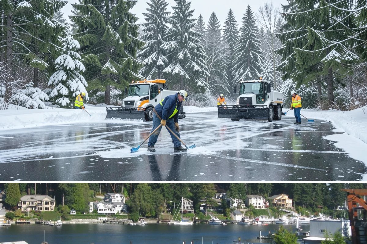 Ice Dam Removal in Gig Harbor, Pierce County, WA - Ice dam removal is needed during and right after freeze-thaw cycles, when melt and refreeze at the eaves trap water behind the...