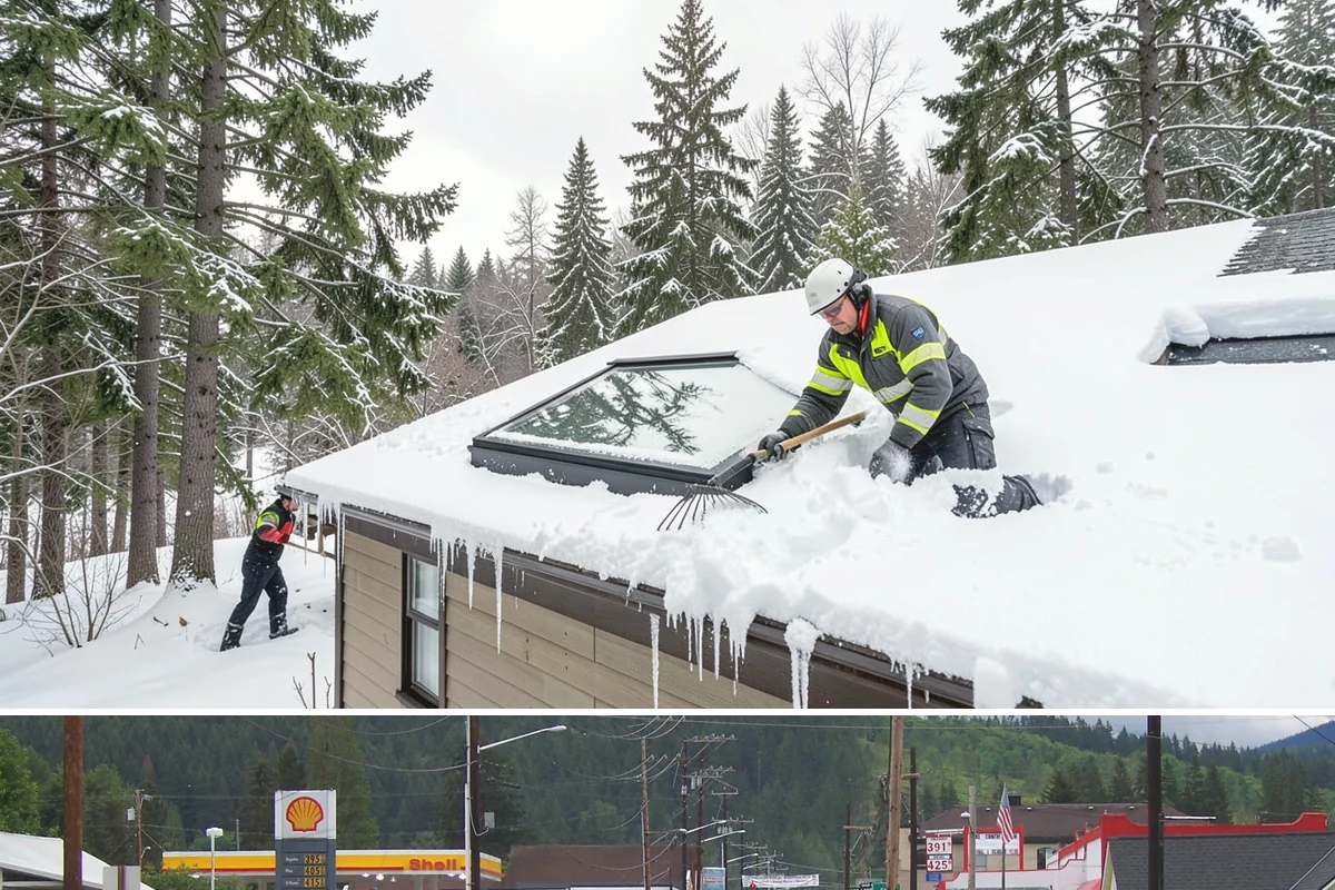 Ice Dam Removal in Granite Falls, Snohomish County, WA - Ice dam removal is needed during and right after freeze-thaw cycles, when melt and refreeze at the eaves trap water behind the...