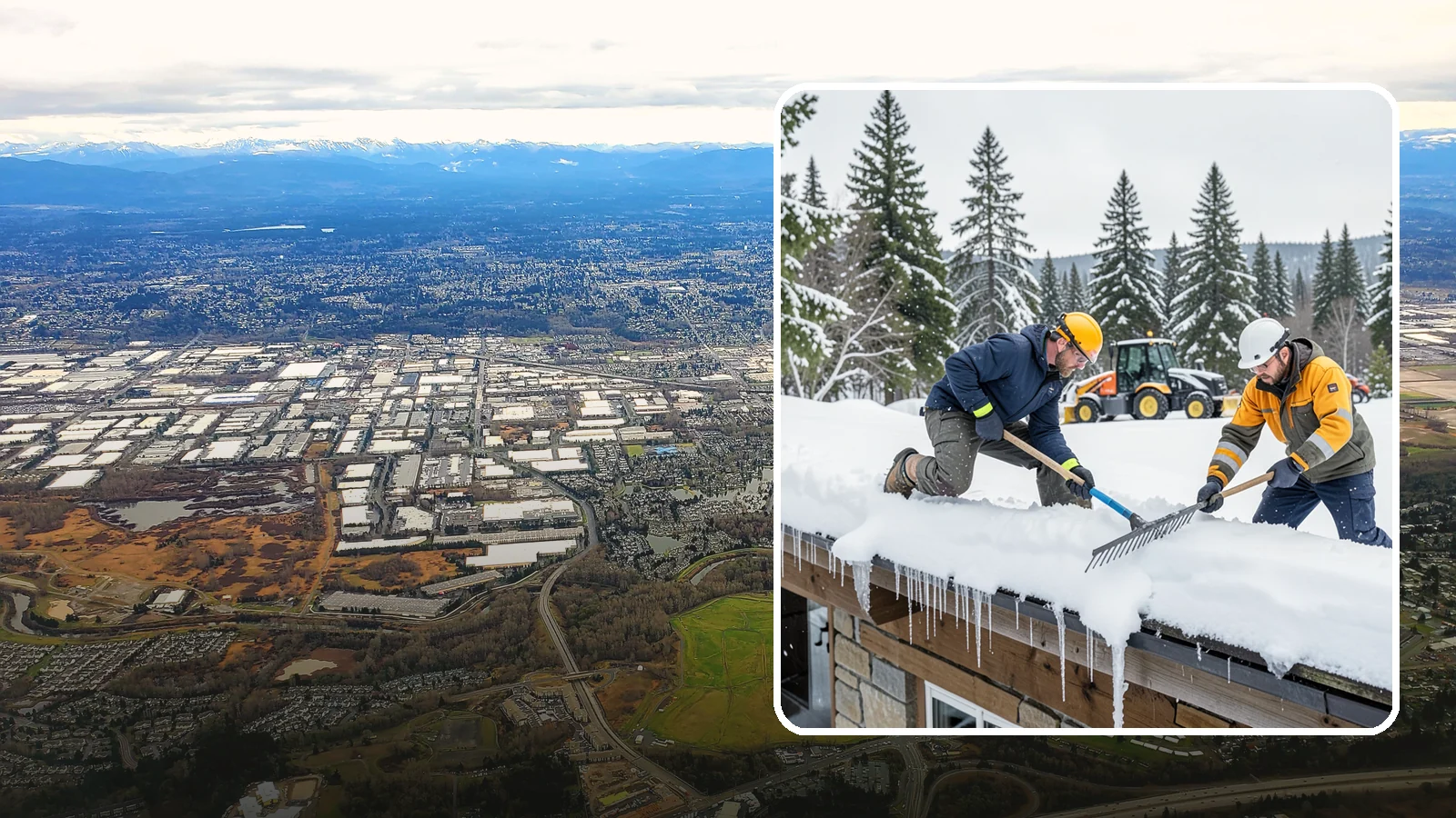 Ice Dam Removal in Kent, King County, WA - We remove existing ice dams from roof edges to stop water from backing up under shingles.