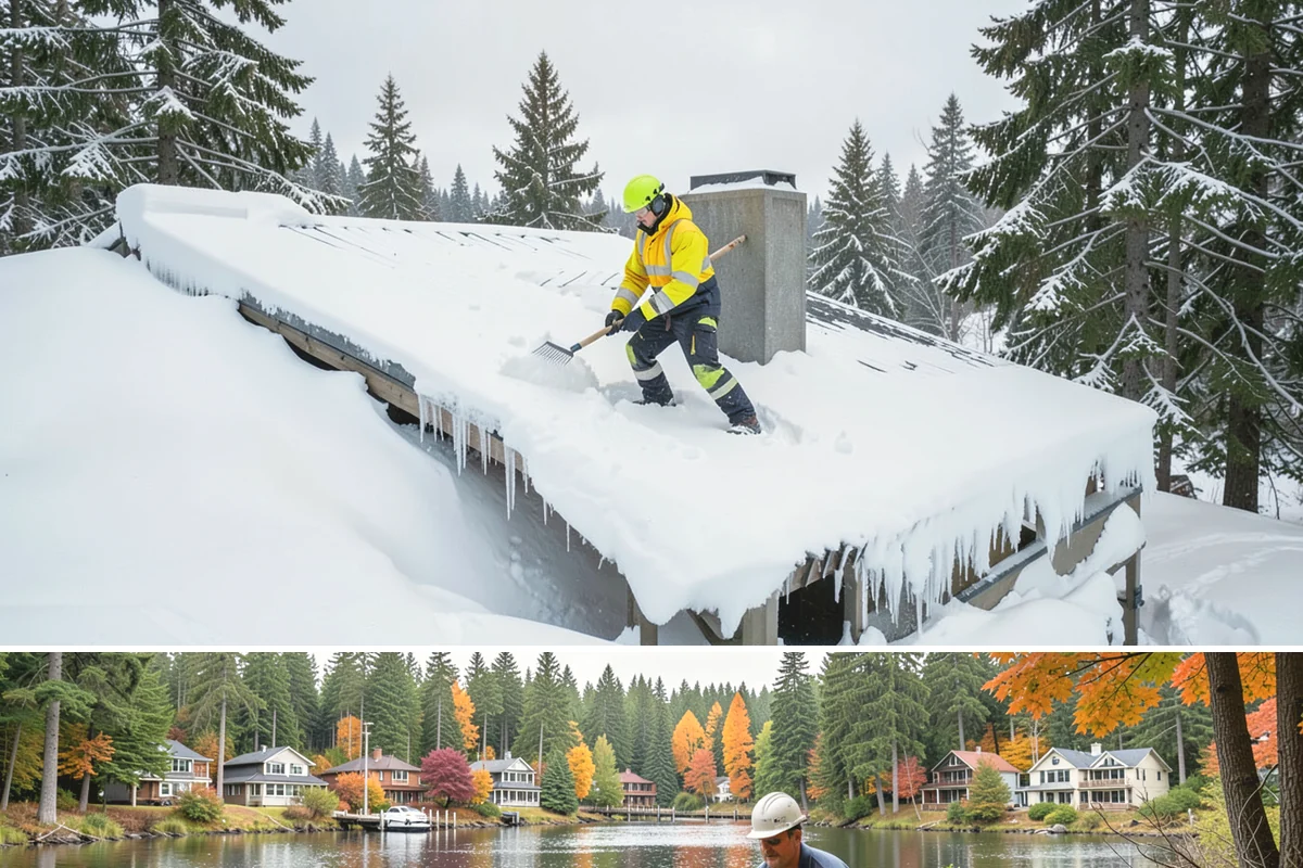Ice Dam Removal in La Conner, Skagit County, WA - Ice dam removal is needed during and right after freeze-thaw cycles, when melt and refreeze at the eaves trap water behind the...