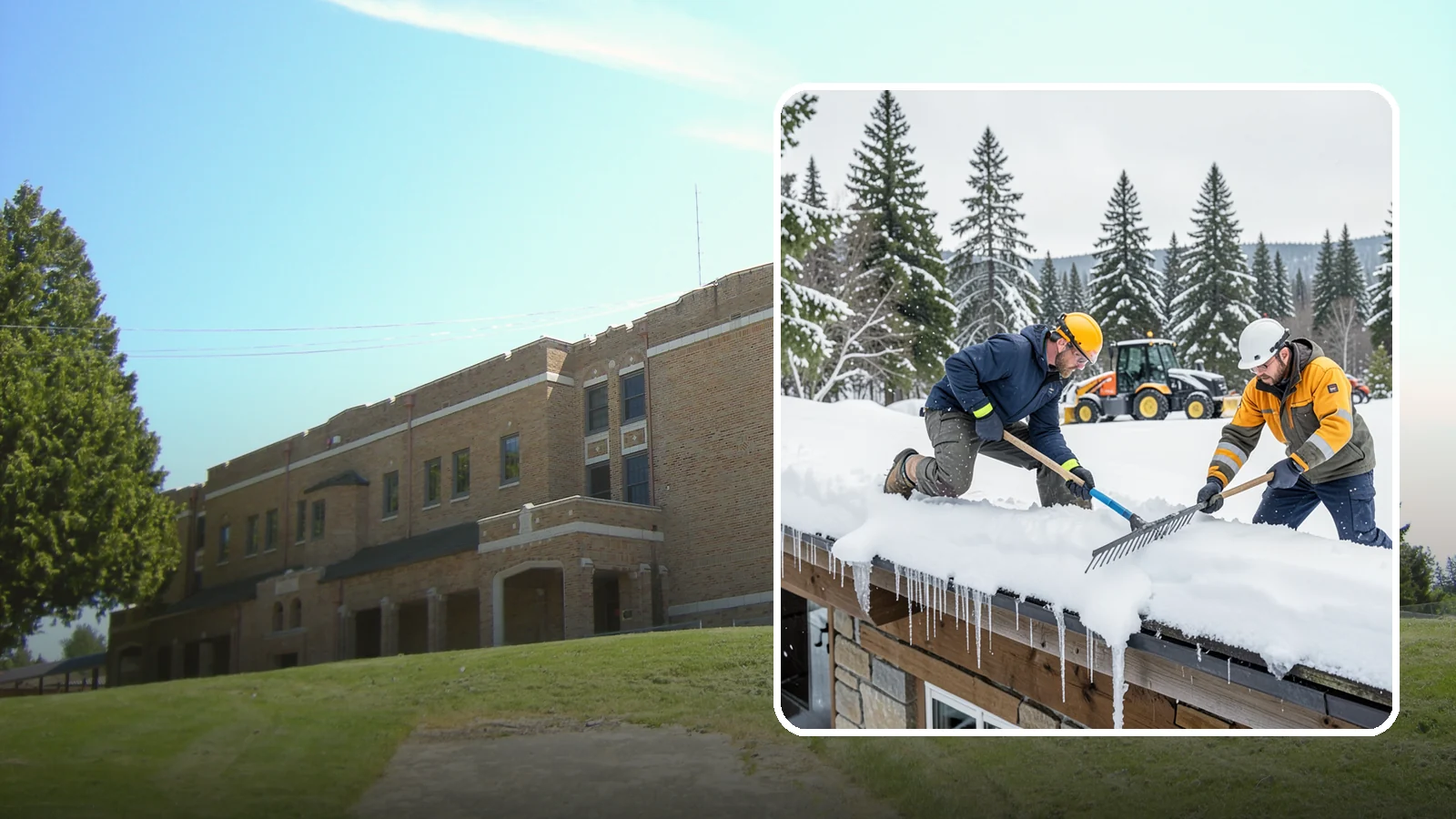 Ice Dam Removal in Maple Valley, King County, WA - We remove existing ice dams from roof edges to stop water from backing up under shingles.