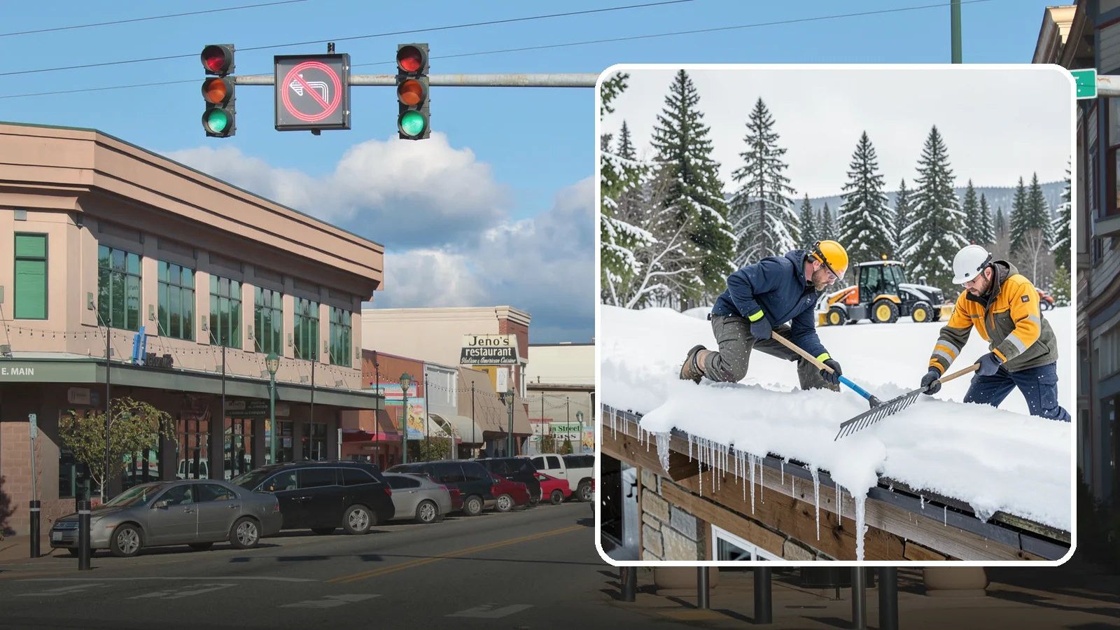 Ice Dam Removal in Monroe, Snohomish County, WA - We remove existing ice dams from roof edges to stop water from backing up under shingles.