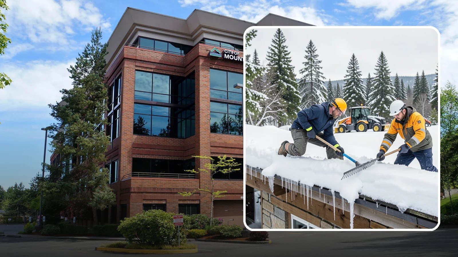 Ice Dam Removal in Mountlake Terrace, Snohomish County, WA - We remove existing ice dams from roof edges to stop water from backing up under shingles.