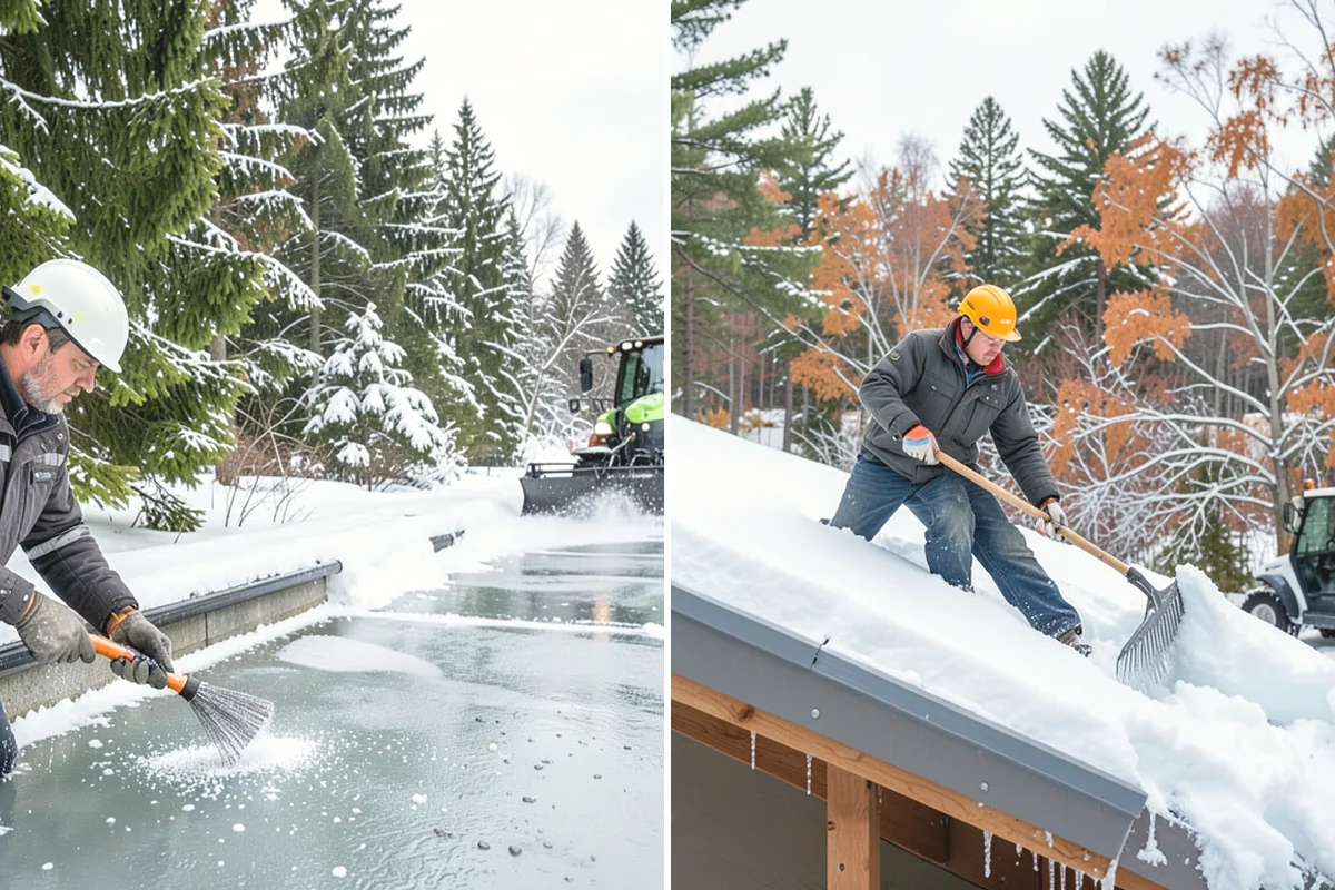 Ice Dam Removal in Oak Harbor, Island County, WA - Locate the dam and the trapped water line