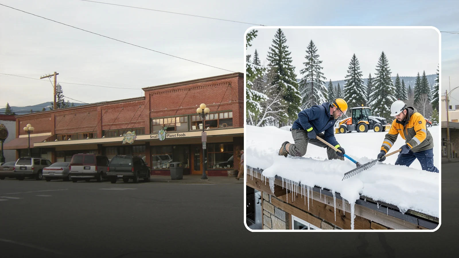 Ice Dam Removal in Sedro-Woolley, Skagit County, WA - We remove existing ice dams from roof edges to stop water from backing up under shingles.
