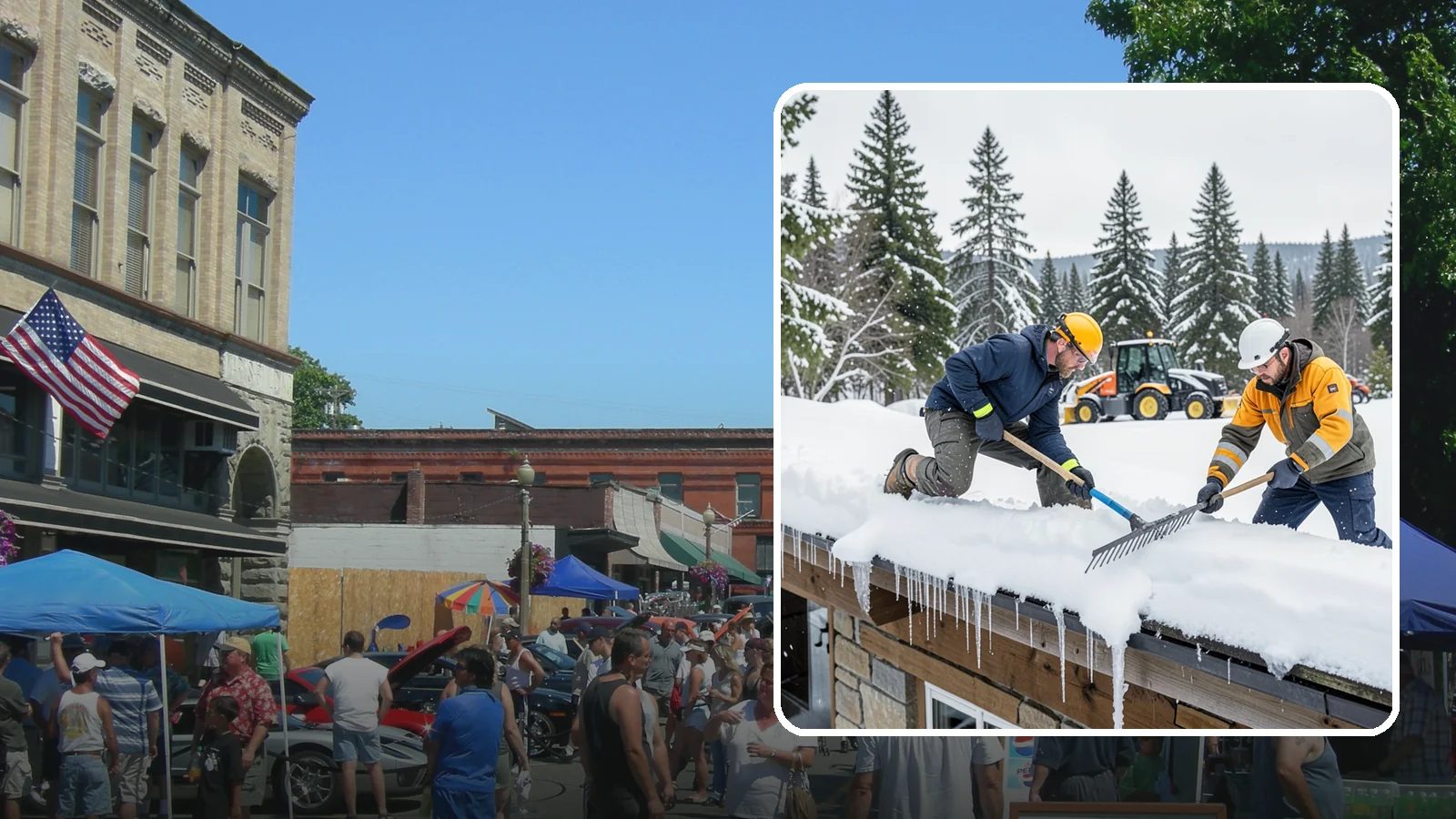 Ice Dam Removal in Snohomish, Snohomish County, WA - We remove existing ice dams from roof edges to stop water from backing up under shingles.