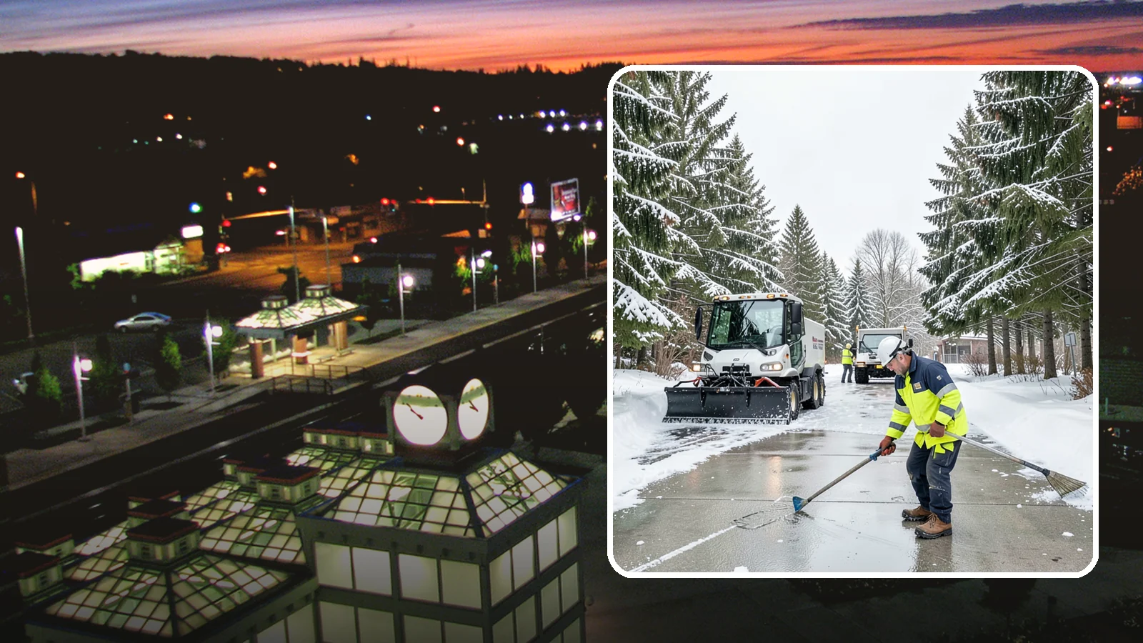 Ice Hazard Response in Auburn, King County, WA - We respond rapidly across Western Washington to eliminate ice hazards on your property before they cause a fall or a liability...