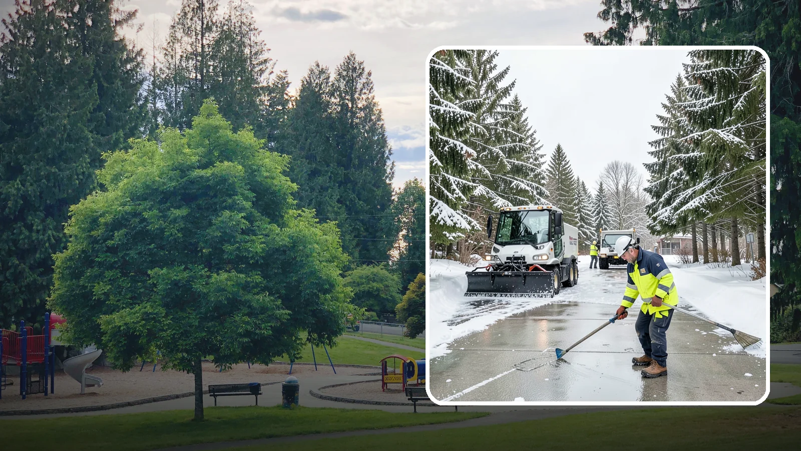 Ice Hazard Response in Bonney Lake, Pierce County, WA - We respond rapidly across Western Washington to eliminate ice hazards on your property before they cause a fall or a liability...