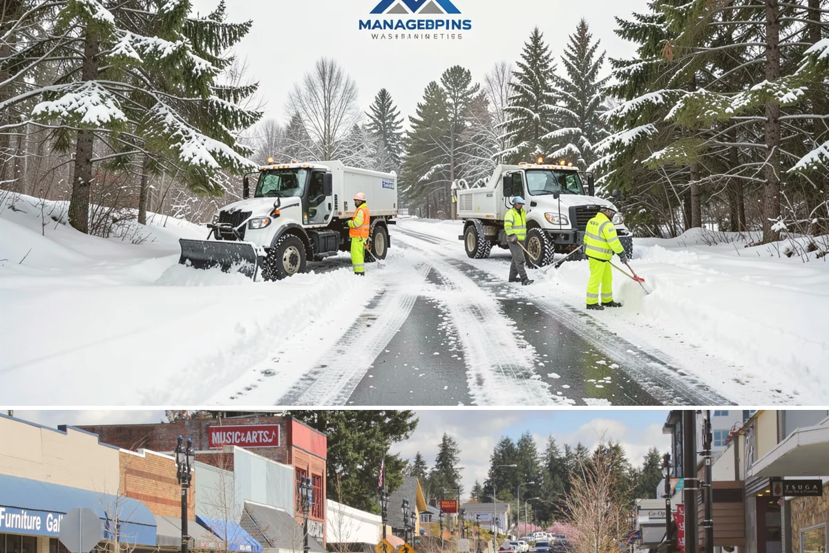 Ice Hazard Response in Bothell, King County, WA - Ice hazard response is available throughout the winter season whenever freeze conditions create sudden slip dangers.