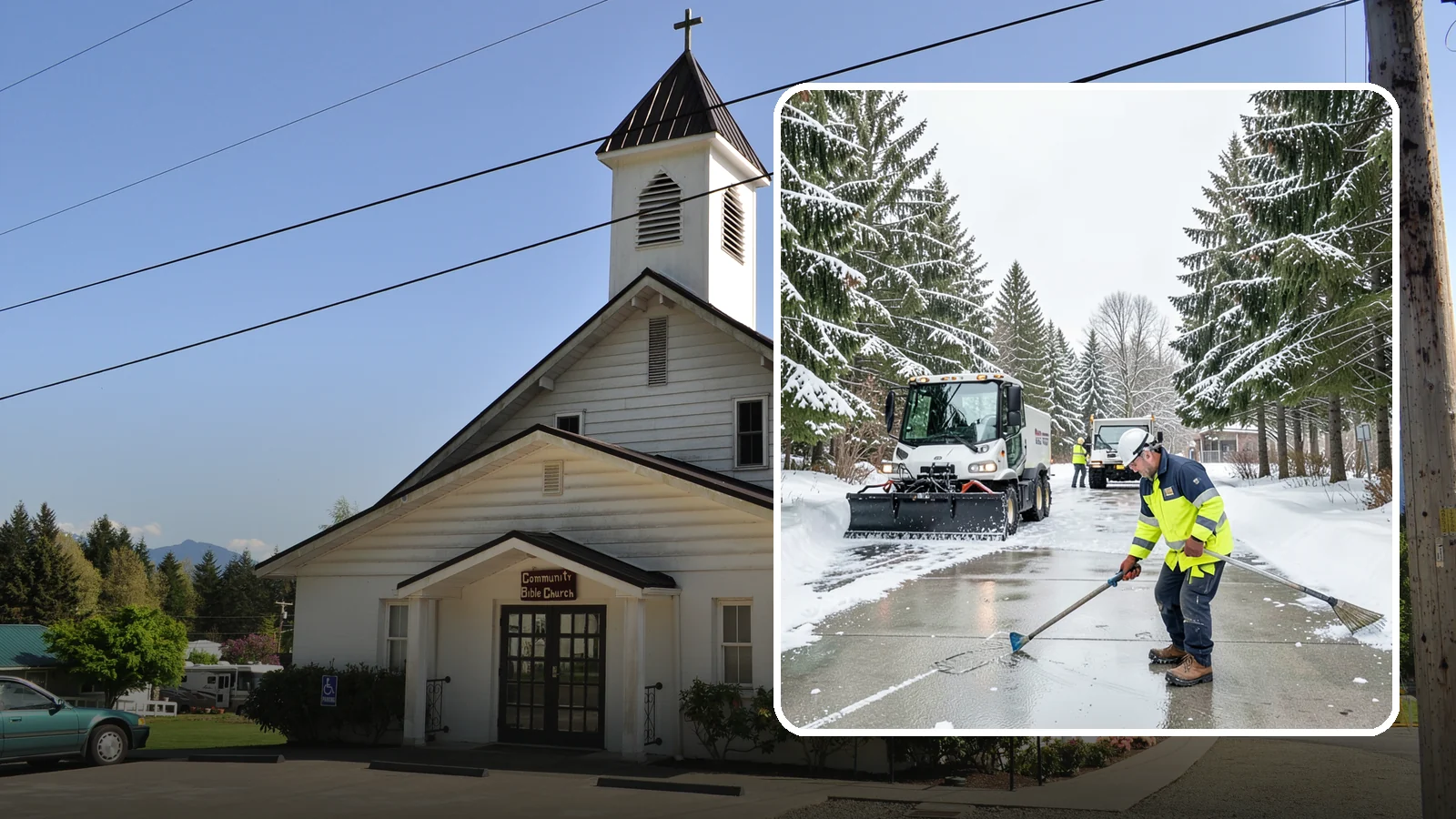 Ice Hazard Response in Concrete, Skagit County, WA - We respond rapidly across Western Washington to eliminate ice hazards on your property before they cause a fall or a liability...