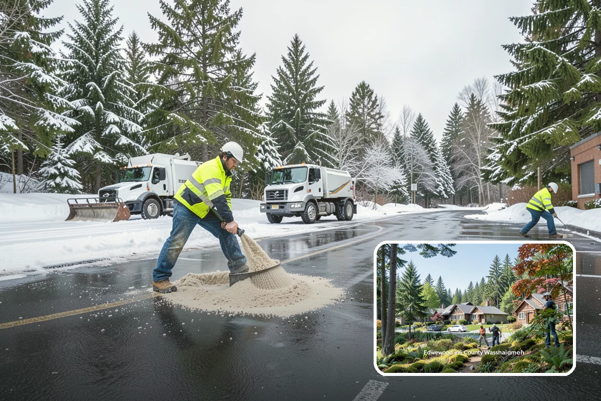 Ice Hazard Response in Edgewood, Pierce County, WA - Rapid targeting of dangerous ice as it is reported