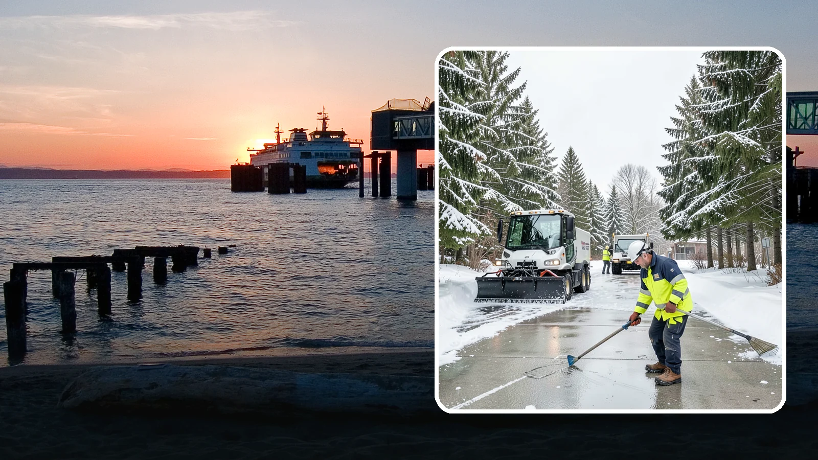 Ice Hazard Response in Edmonds, Snohomish County, WA - We respond rapidly across Western Washington to eliminate ice hazards on your property before they cause a fall or a liability...