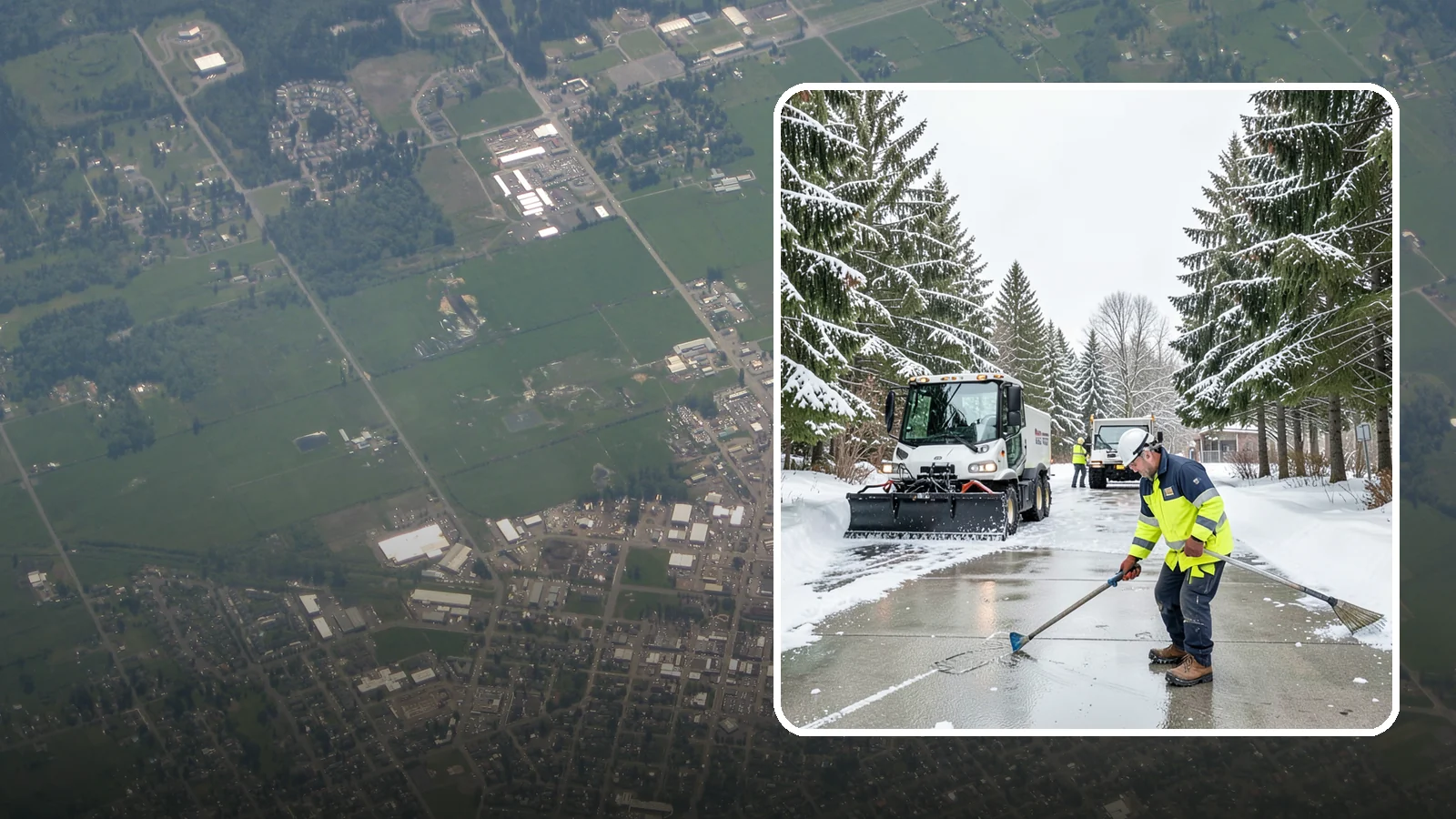 Ice Hazard Response in Enumclaw, King County, WA - We respond rapidly across Western Washington to eliminate ice hazards on your property before they cause a fall or a liability...