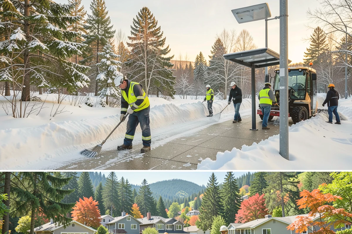 Ice Hazard Response in Fircrest, Pierce County, WA - Ice hazard response is available throughout the winter season whenever freeze conditions create sudden slip dangers.