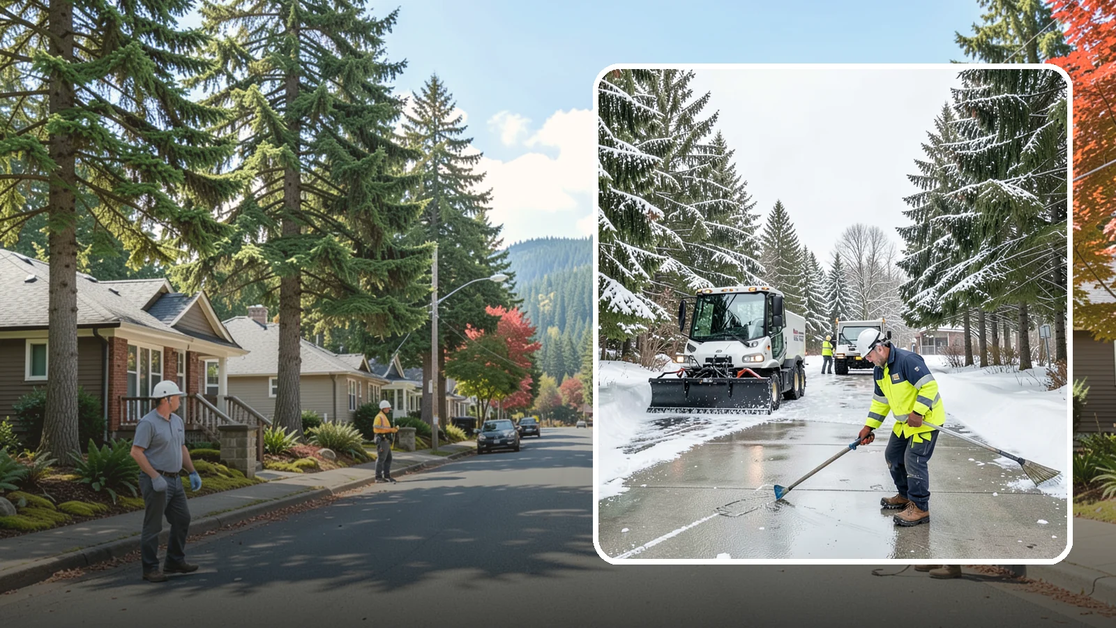Ice Hazard Response in Hunts Point, King County, WA - We respond rapidly across Western Washington to eliminate ice hazards on your property before they cause a fall or a liability...