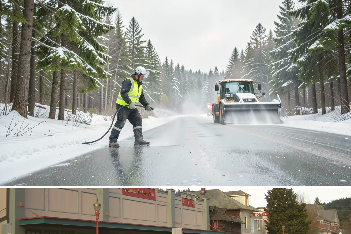 Ice Hazard Response in Issaquah, King County, WA - Ice hazard response is available throughout the winter season whenever freeze conditions create sudden slip dangers.