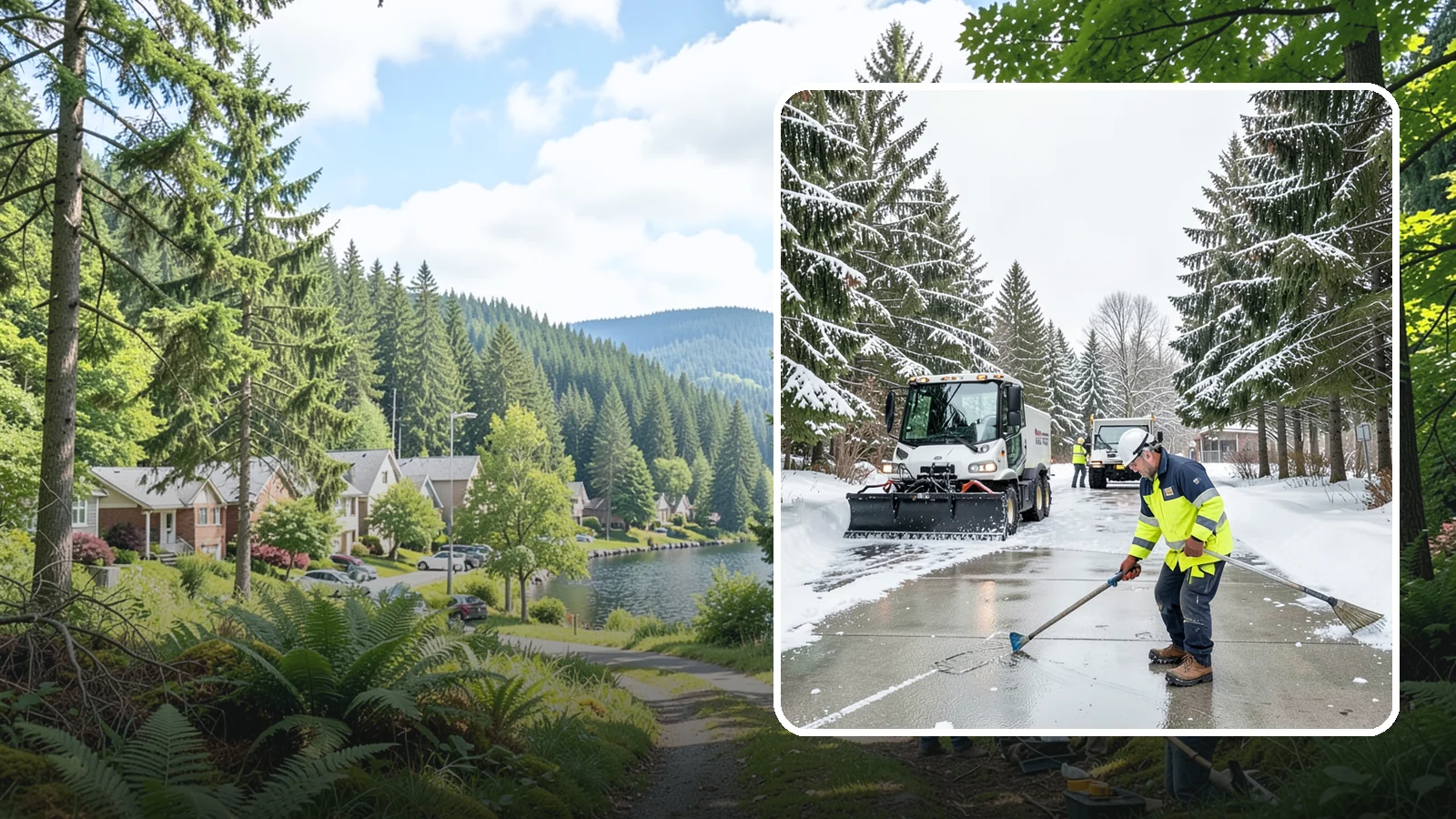 Ice Hazard Response in Lake Forest Park, King County, WA - We respond rapidly across Western Washington to eliminate ice hazards on your property before they cause a fall or a liability...