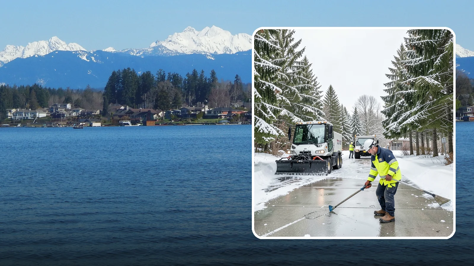 Ice Hazard Response in Lake Stevens, Snohomish County, WA - We respond rapidly across Western Washington to eliminate ice hazards on your property before they cause a fall or a liability...