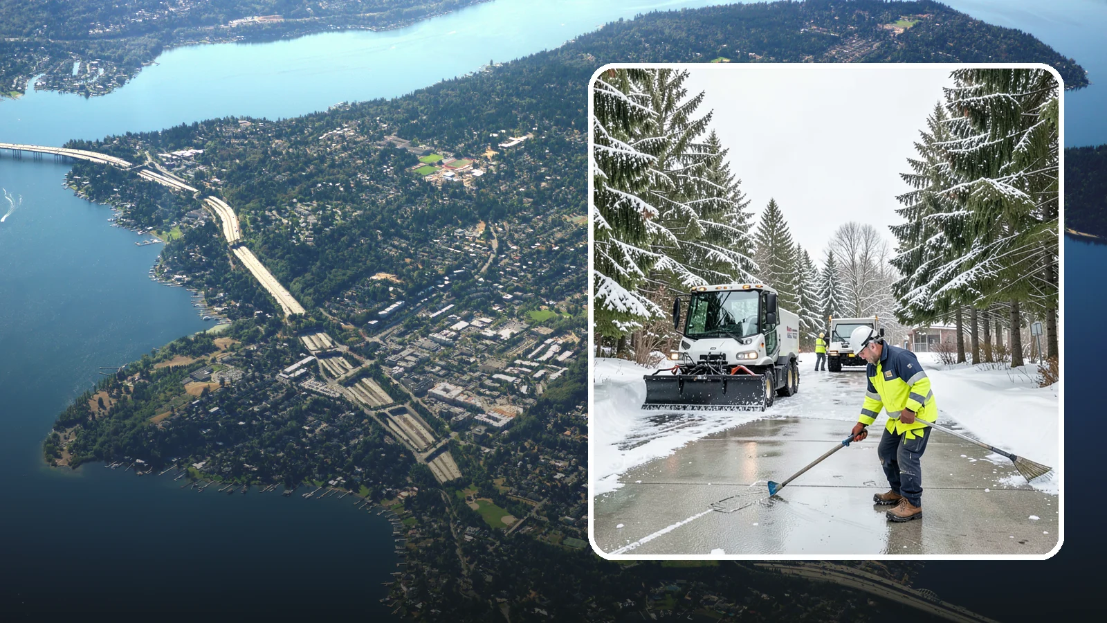 Ice Hazard Response in Mercer Island, King County, WA - We respond rapidly across Western Washington to eliminate ice hazards on your property before they cause a fall or a liability...