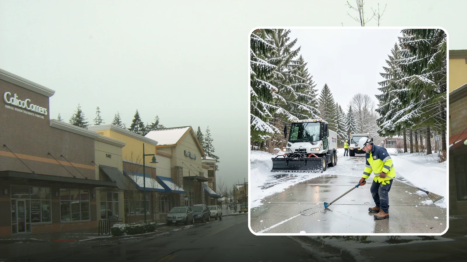 Ice Hazard Response in Mill Creek, Snohomish County, WA - We respond rapidly across Western Washington to eliminate ice hazards on your property before they cause a fall or a liability...