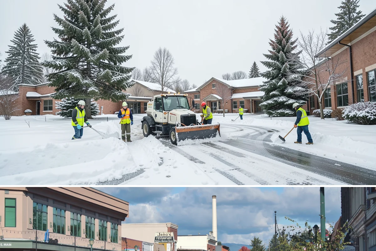 Ice Hazard Response in Monroe, Snohomish County, WA - Ice hazard response is available throughout the winter season whenever freeze conditions create sudden slip dangers.