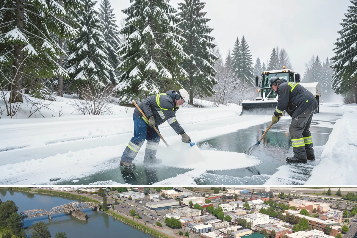 Ice Hazard Response in Mount Vernon, Skagit County, WA - Ice hazard response is available throughout the winter season whenever freeze conditions create sudden slip dangers.