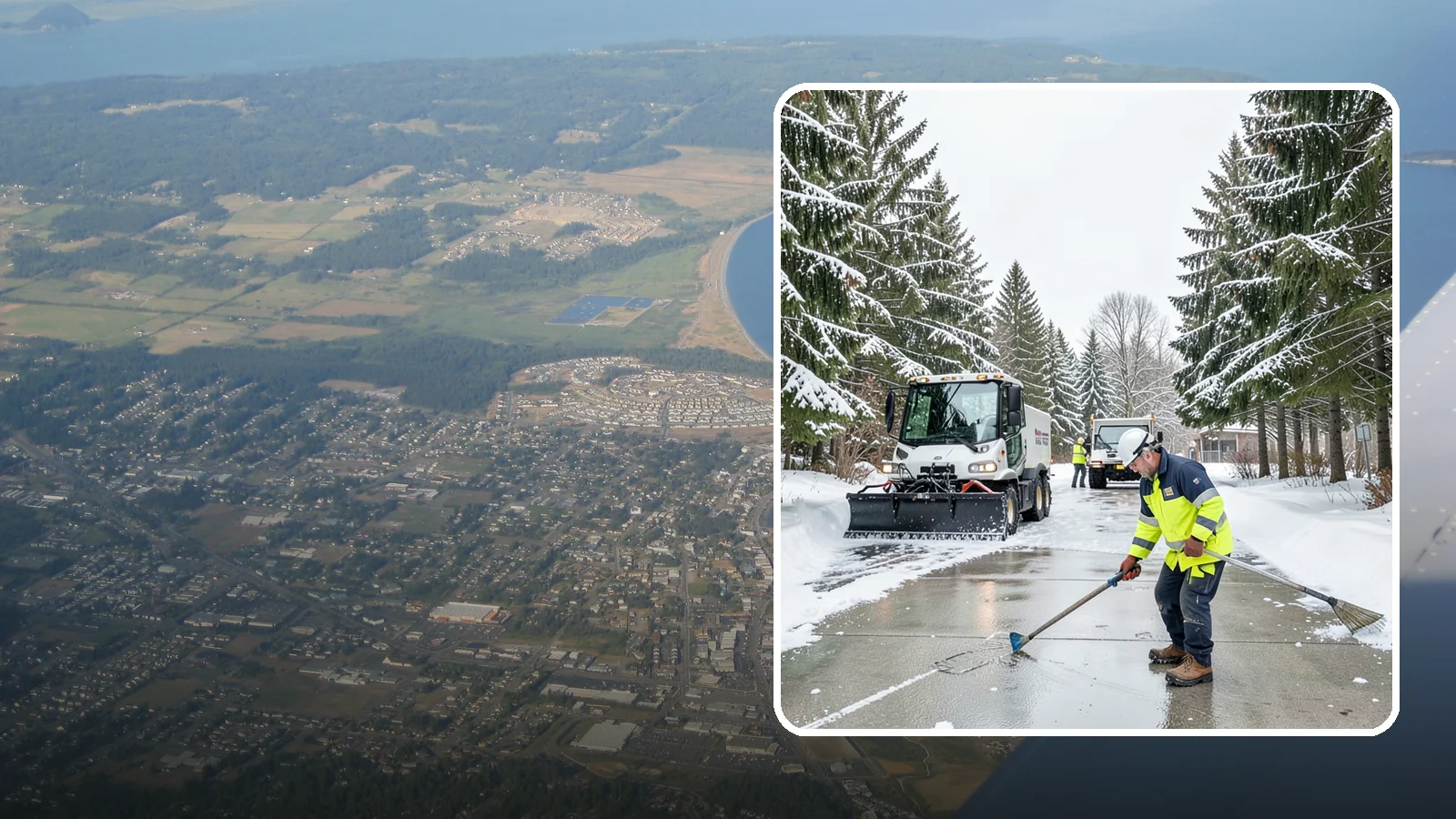 Ice Hazard Response in Oak Harbor, Island County, WA - We respond rapidly across Western Washington to eliminate ice hazards on your property before they cause a fall or a liability...