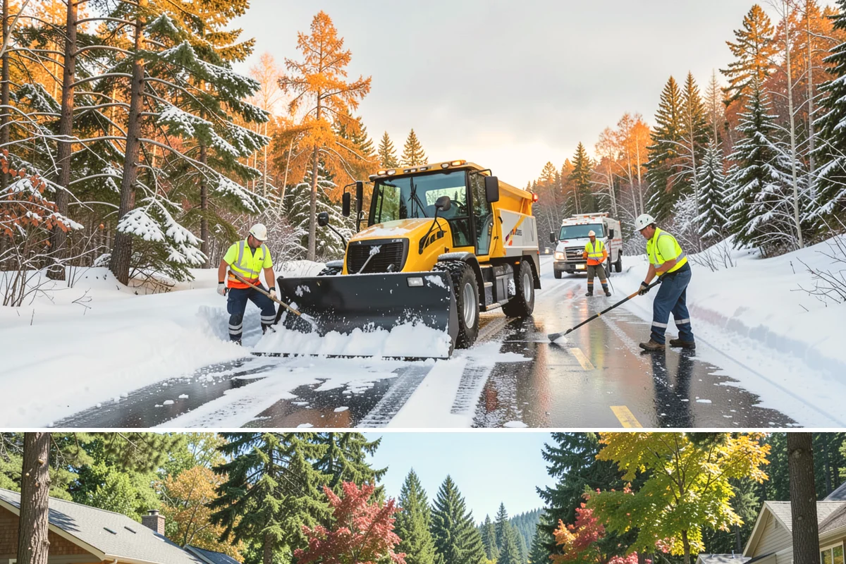 Ice Hazard Response in Orting, Pierce County, WA - Ice hazard response is available throughout the winter season whenever freeze conditions create sudden slip dangers.
